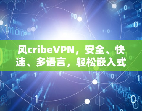 风cribeVPN，安全、快速、多语言，轻松嵌入式解决方案