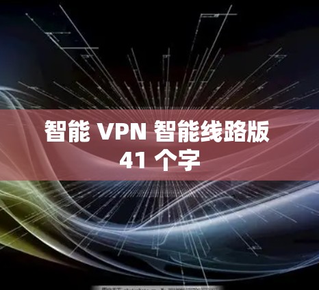 智能 VPN 智能线路版 41 个字 智能 VPN 智能线路版 41 个字