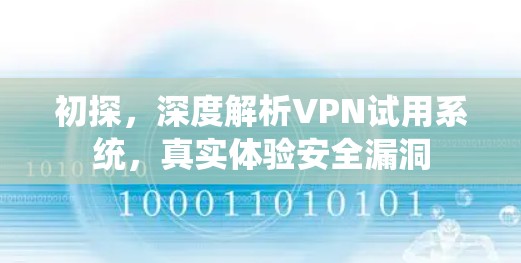 初探,深度解析VPN试用系统,真实体验安全漏洞 初探,深度解析VPN试用系统,真实体验安全漏洞