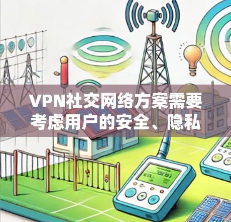 VPN社交网络方案需要考虑用户的安全、隐私、扩展性和灵活性等多个方面。以下是一些常见的VPN社交网络方案设计思路和功能点
