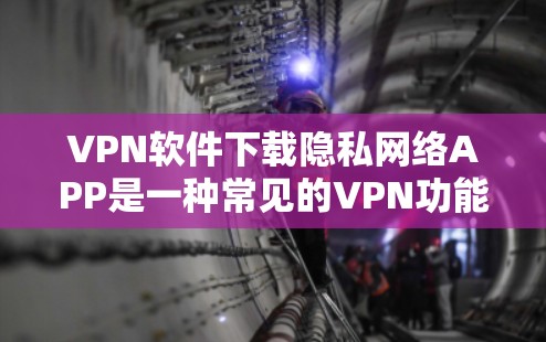 VPN软件下载隐私网络APP是一种常见的VPN功能，通常需要在不同平台上选择。以下是一些常用的VPN软件及其特点