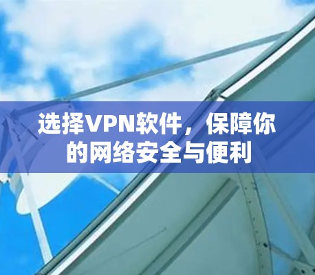 选择VPN软件,保障你的网络安全与便利 选择VPN软件,保障你的网络安全与便利