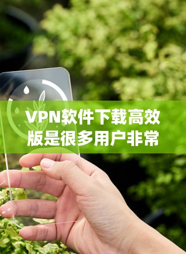VPN软件下载高效版是很多用户非常关心的问题。VPN软件可以帮助用户在没有实际网络的情况下,securely连接到外面的网络环境。以下是几种高效且适合快速下载和使用的VPN软件推荐 VPN软件下载高效版是很多用户非常关心的问题。VPN软件可以帮助用户在没有实际网络的情况下,securely连接到外面的网络环境。以下是几种高效且适合快速下载和使用的VPN软件推荐