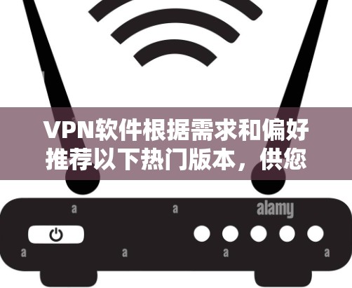 VPN软件根据需求和偏好推荐以下热门版本，供您选择
