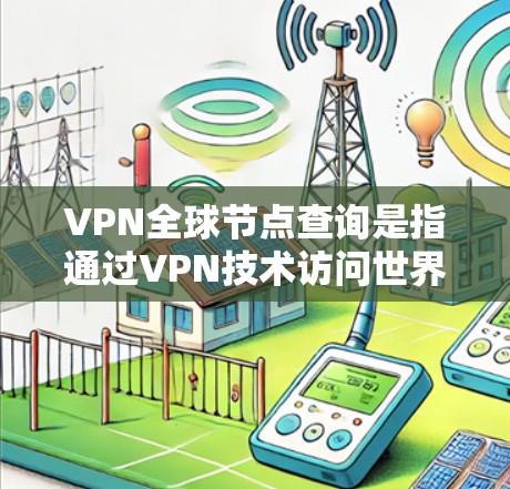 VPN全球节点查询是指通过VPN技术访问世界各个地区的网络节点。这些节点可能分布在不同的国家和地区,通常用于进行网络连接、数据传输或其他网络相关的工作。以下是关于VPN全球节点查询的一些关键信息 VPN全球节点查询是指通过VPN技术访问世界各个地区的网络节点。这些节点可能分布在不同的国家和地区,通常用于进行网络连接、数据传输或其他网络相关的工作。以下是关于VPN全球节点查询的一些关键信息