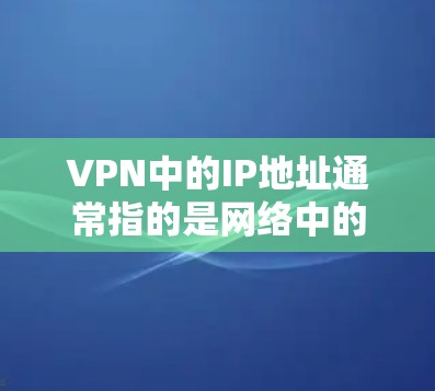 VPN中的IP地址通常指的是网络中的服务地址，用于连接到网络服务。在VPN中，IP地址可以分为动态IP和静态IP，它们在管理方式和功能上有显著的区别