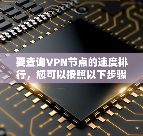 要查询VPN节点的速度排行，您可以按照以下步骤进行
